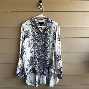 Lola P. Boho Long Sleeve Top - Size M - Modest Casual